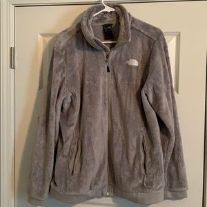 Grey North Face Zip-up